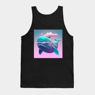 Vapor Wave Whale Tank Top